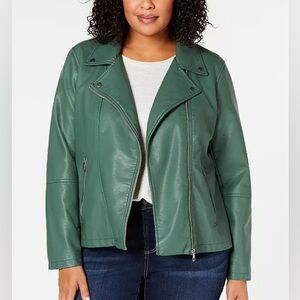 Style & Co Faux Moto Leather Jacket